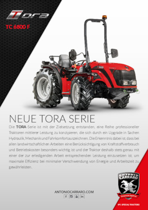Traktory z napędem 4WD Carraro TC 6800 F Tora