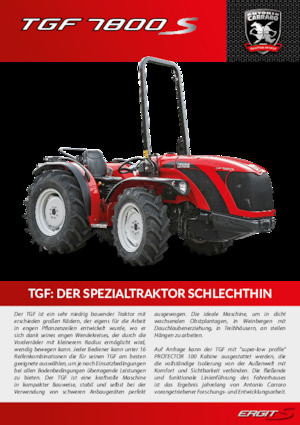 Traktory z napędem 4WD Carraro TGF 7800 S