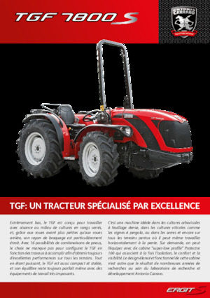 Traktory z napędem 4WD Carraro TGF 7800 S