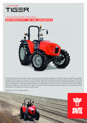 Traktory z napędem 4WD SAME Tiger 80.4+