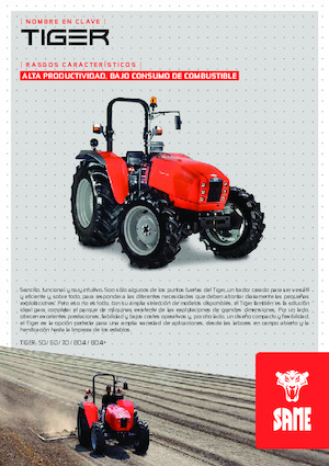 Traktory z napędem 4WD SAME Tiger 80.4+