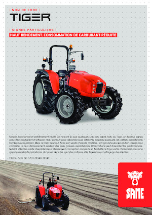 Traktory z napędem 4WD SAME Tiger 80.4+