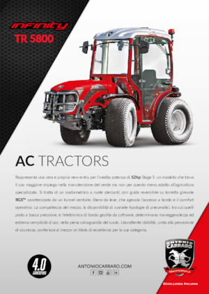 Traktory z napędem 4WD Carraro TR 5800 Infinity 