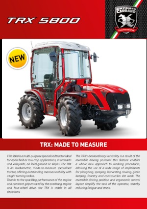 Traktory z napędem 4WD Carraro TRX 5800