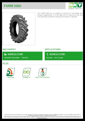 Opony rolnicze BKT FARM 2000 300/80 - 15.3