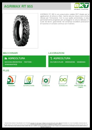 Opony rolnicze BKT AGRIMAX RT 955 270/95 R 36