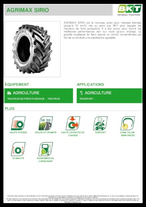 Opony rolnicze BKT AGRIMAX SIRIO 540/65 R 38