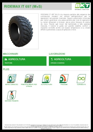 Opony rolnicze BKT RIDEMAX IT 697 M+S 600/70 R30