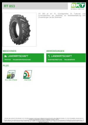 Opony rolnicze BKT RT 853 520/85 R 38