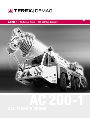 Żurawie szosowo-terenowe Terex-Demag AC 200-1 (10x8x8)