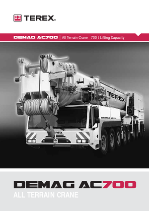 Żurawie szosowo-terenowe Terex-Demag AC 700 (18x8x16)