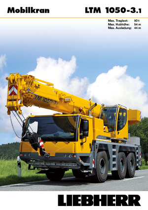 Żurawie szosowo-terenowe Liebherr LTM 1050-3.1 