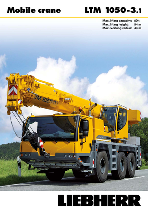 Żurawie szosowo-terenowe Liebherr LTM 1050-3.1 