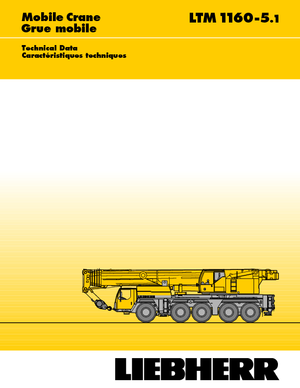 Żurawie szosowo-terenowe Liebherr LTM 1160-5.1 (10x6x8)