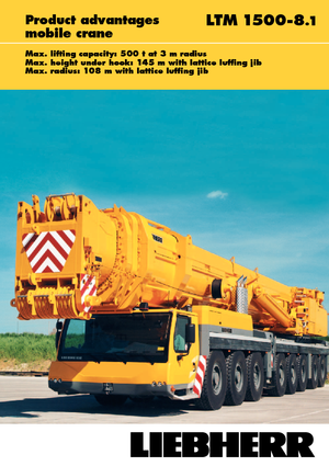 Żurawie szosowo-terenowe Liebherr LTM 1500-8.1