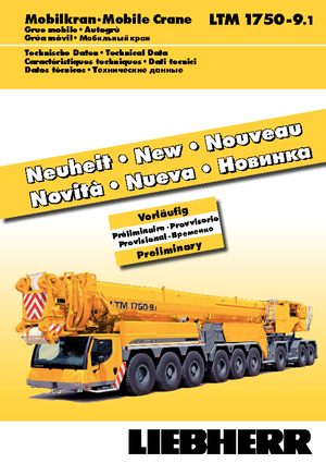 Żurawie szosowo-terenowe Liebherr LTM 1750-9.1 