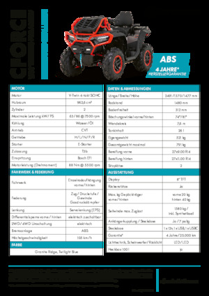 Pojazdy terenowe (ATV) i quady CFMOTO CFORCE 1000 MUD Version