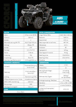Pojazdy terenowe (ATV) i quady CFMOTO CFORCE 850 Touring ABS SE