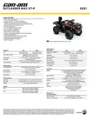 Pojazdy terenowe (ATV) i quady can-am OUTLANDER 1000 MAX XT-P 