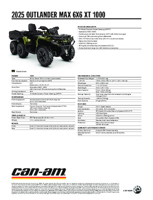 Pojazdy terenowe (ATV) i quady can-am OUTLANDER MAX 6x6 XT 1000