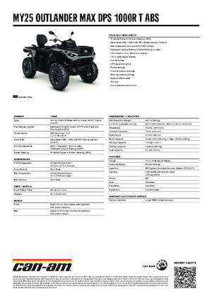 Pojazdy terenowe (ATV) i quady can-am OUTLANDER MAX DPS 1000R T ABS