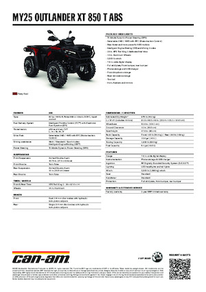Pojazdy terenowe (ATV) i quady can-am OUTLANDER XT 850 T ABS