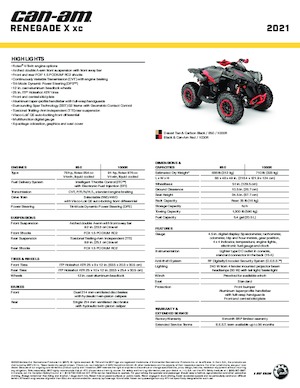 Pojazdy terenowe (ATV) i quady can-am RENEGADE 1000RX XC 