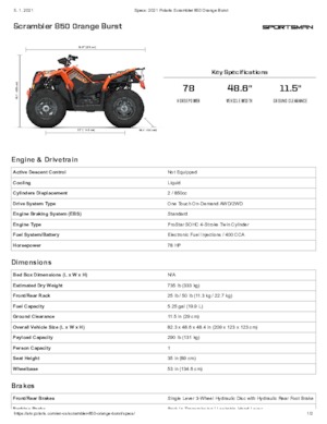Pojazdy terenowe (ATV) i quady Polaris Scrambler 850