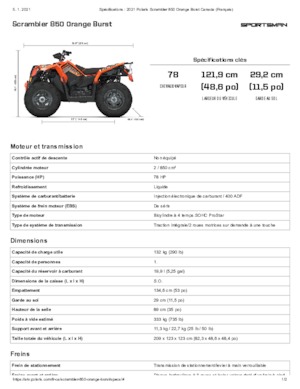 Pojazdy terenowe (ATV) i quady Polaris Scrambler 850