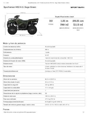 Pojazdy terenowe (ATV) i quady Polaris Sportsman 450 H.O.