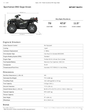 Pojazdy terenowe (ATV) i quady Polaris Sportsman 850