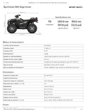 Pojazdy terenowe (ATV) i quady Polaris Sportsman 850