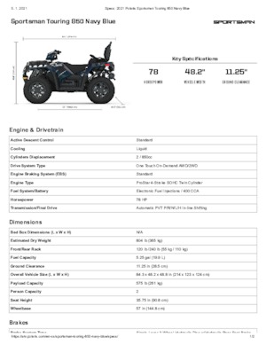 Pojazdy terenowe (ATV) i quady Polaris Sportsman touring 850 