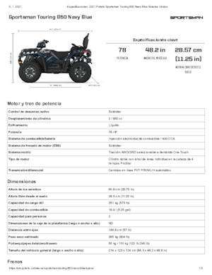 Pojazdy terenowe (ATV) i quady Polaris Sportsman touring 850 