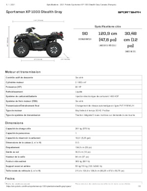 Pojazdy terenowe (ATV) i quady Polaris Sportsman XP 1000