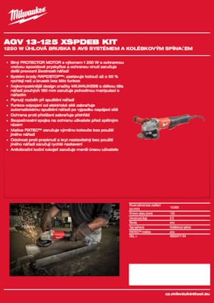 Szlifierki kątowe Milwaukee AGV 13-125 XSPDEB KIT
