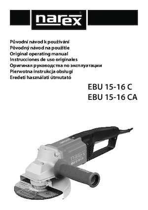 Szlifierki kątowe Narex EBU 15-16 C