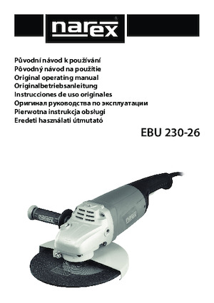 Szlifierki kątowe Narex EBU 230-26