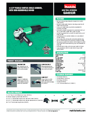Szlifierki kątowe Makita GA4553R 