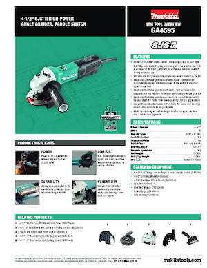 Szlifierki kątowe Makita GA4595