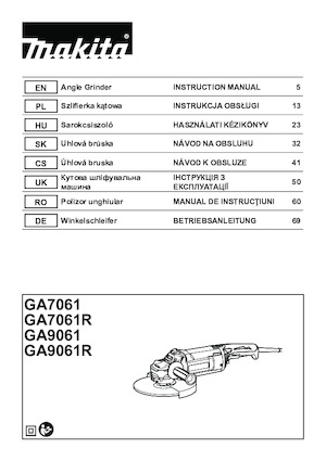 Szlifierki kątowe Makita GA7061 