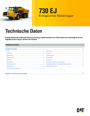 Wozidła przegubowe Caterpillar 730 EJ