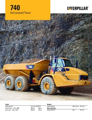 Wozidła przegubowe Caterpillar 740