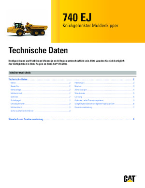 Wozidła przegubowe Caterpillar 740 EJ