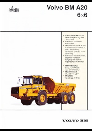 Wozidła przegubowe Volvo A 20 6x6