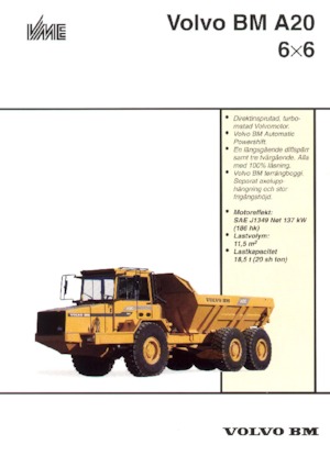 Wozidła przegubowe Volvo A 20 6x6