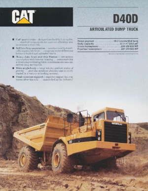 Wozidła przegubowe Caterpillar D 40 D