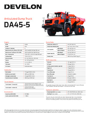 Wozidła przegubowe Develon DA45-5
