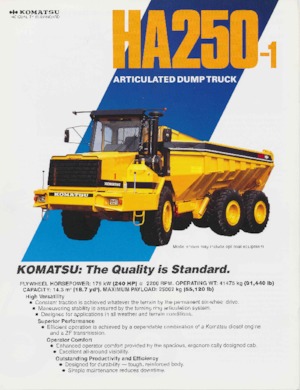 Wozidła przegubowe Komatsu HA250-1