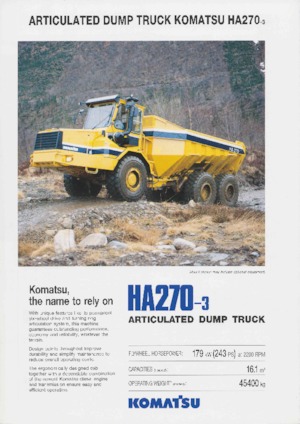 Wozidła przegubowe Komatsu HA270-3